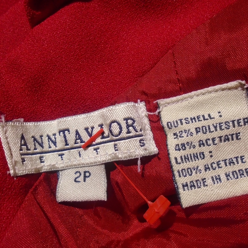 ANN TAYLOR Special Occasion Red Midi Sheath Dress - Picture 6 of 10